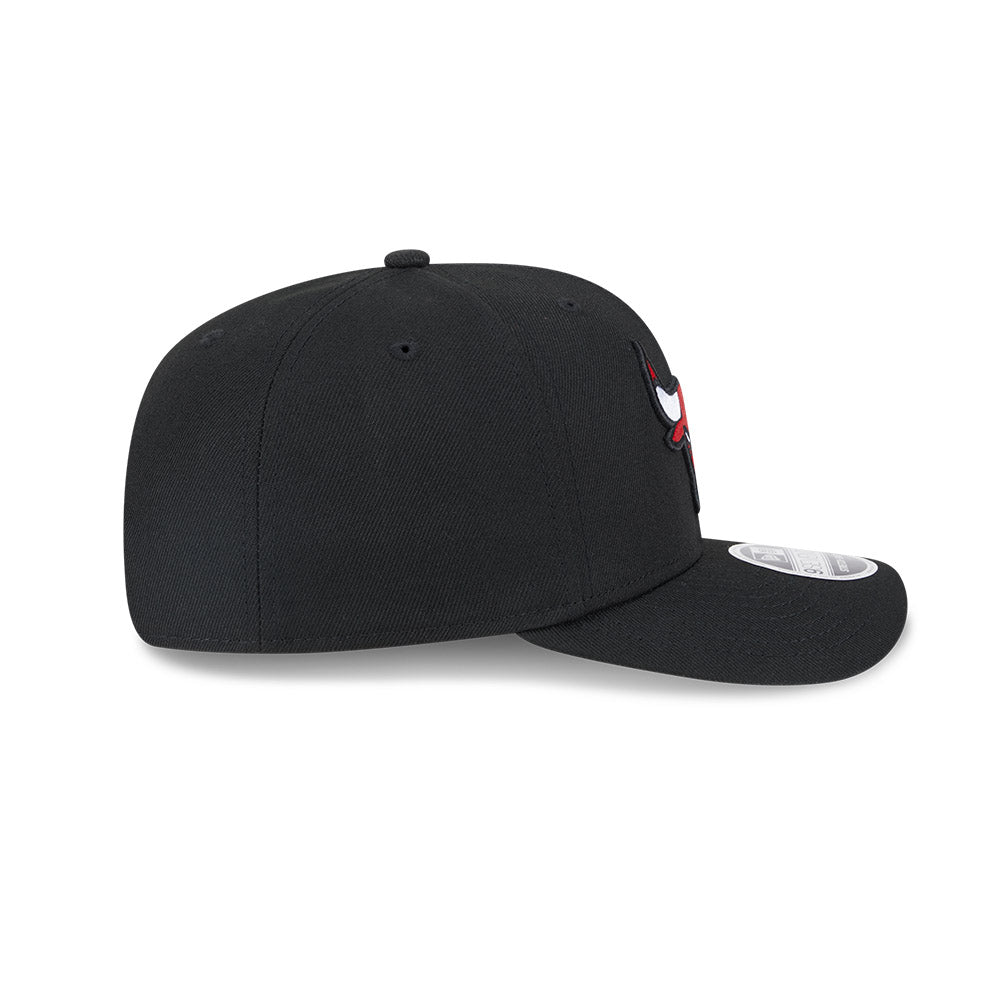 Chicago Bulls New Era 9SEVENTY Black Poly Stretch-Snap Adjustable Hat