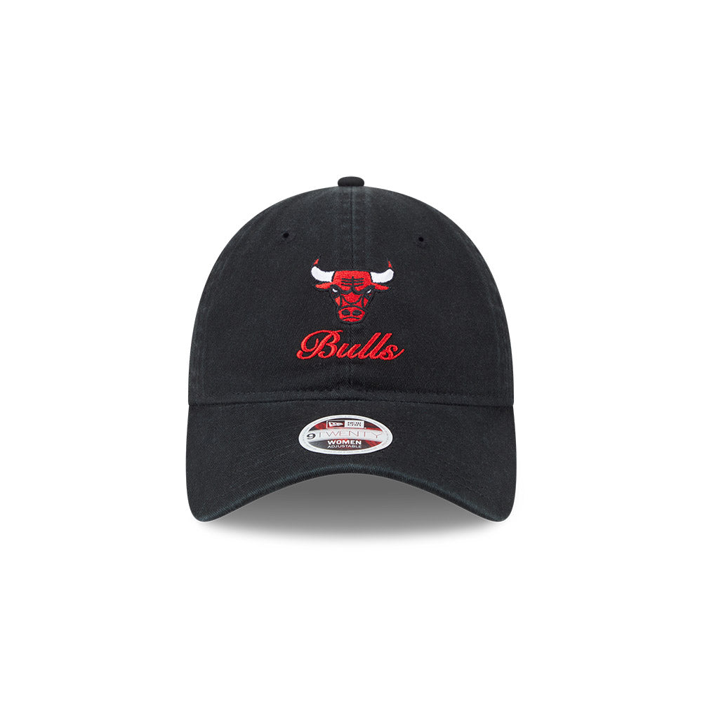 Chicago Bulls New Era Women's 9TWENTY Preppy Team Black Adjustable Hat