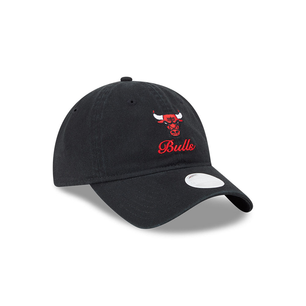 Chicago Bulls New Era Women's 9TWENTY Preppy Team Black Adjustable Hat