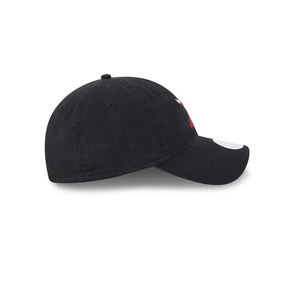 Chicago Bulls New Era Women's 9TWENTY Preppy Team Black Adjustable Hat