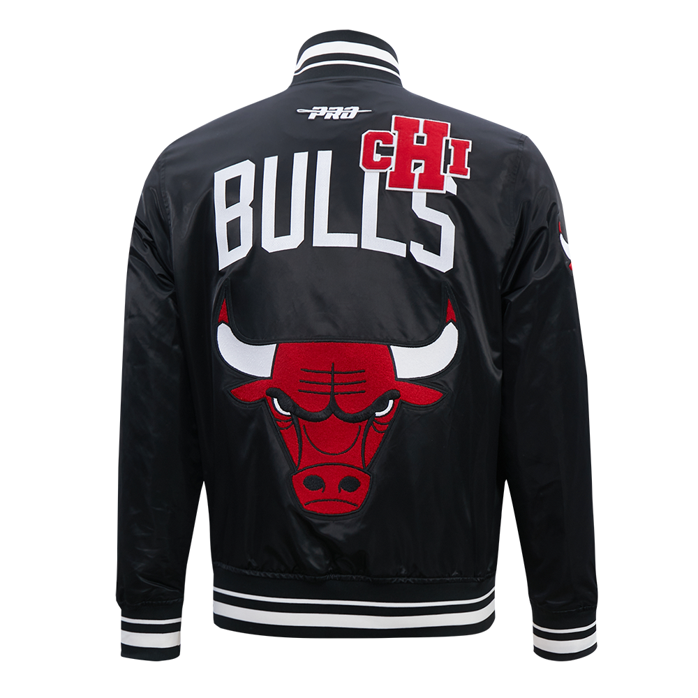 Chicago Bulls Pro Standard Black Satin Letterman Jacket