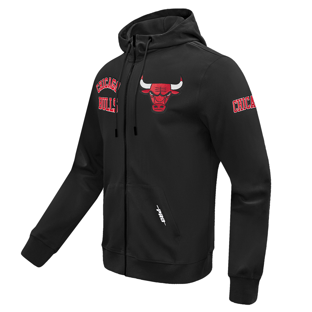 Chicago Bulls Pro Standard Men's Black Classic Woven Full Zip Hoodie