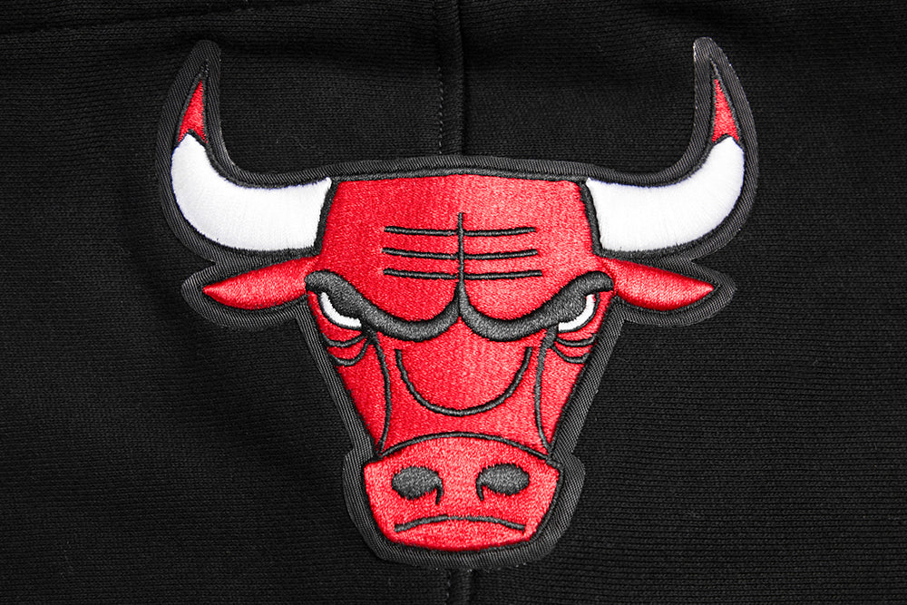 Chicago Bulls Pro Standard Men's Black Script Tail Ribbed Fleece Hoodie