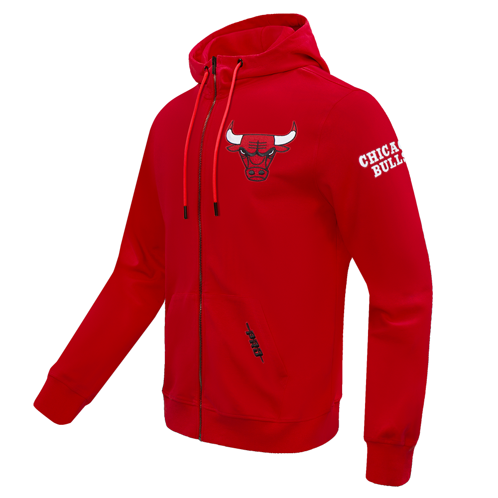 Chicago Bulls Pro Standard Men's Red Classic Chenille Full Zip Hoodie
