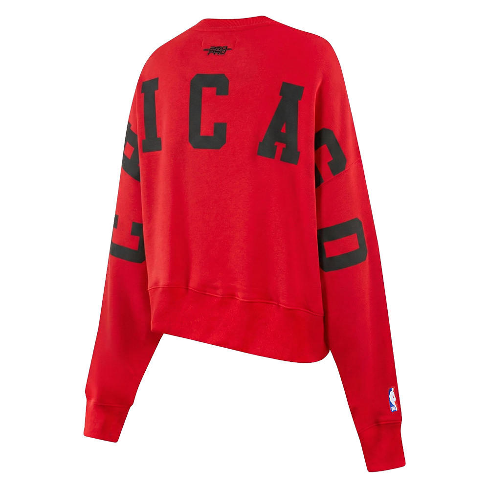 Chicago Bulls Pro Standard Women's Red Wingspan Crewneck Sweatshirt