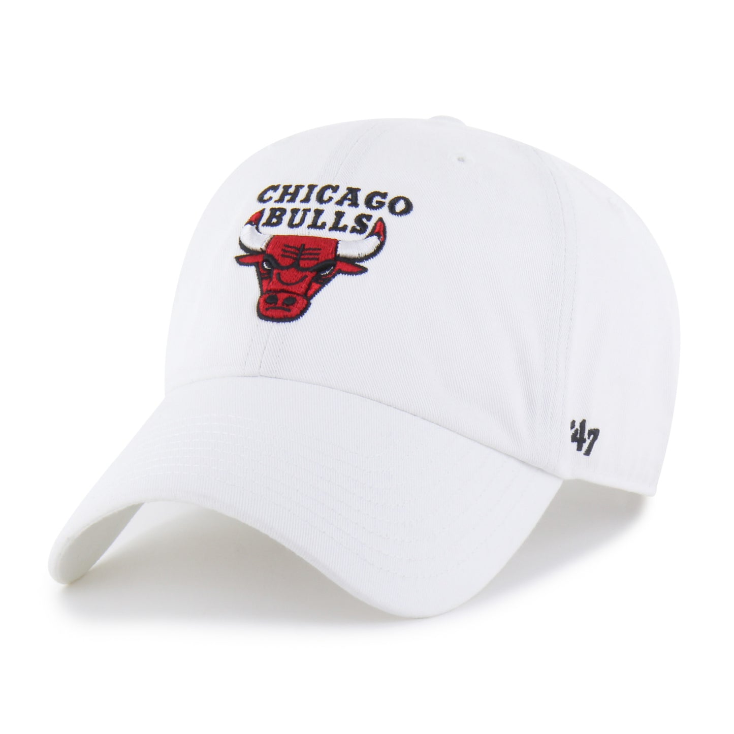 Chicago Bulls '47 White Primary Logo Clean Up Adjustable Hat