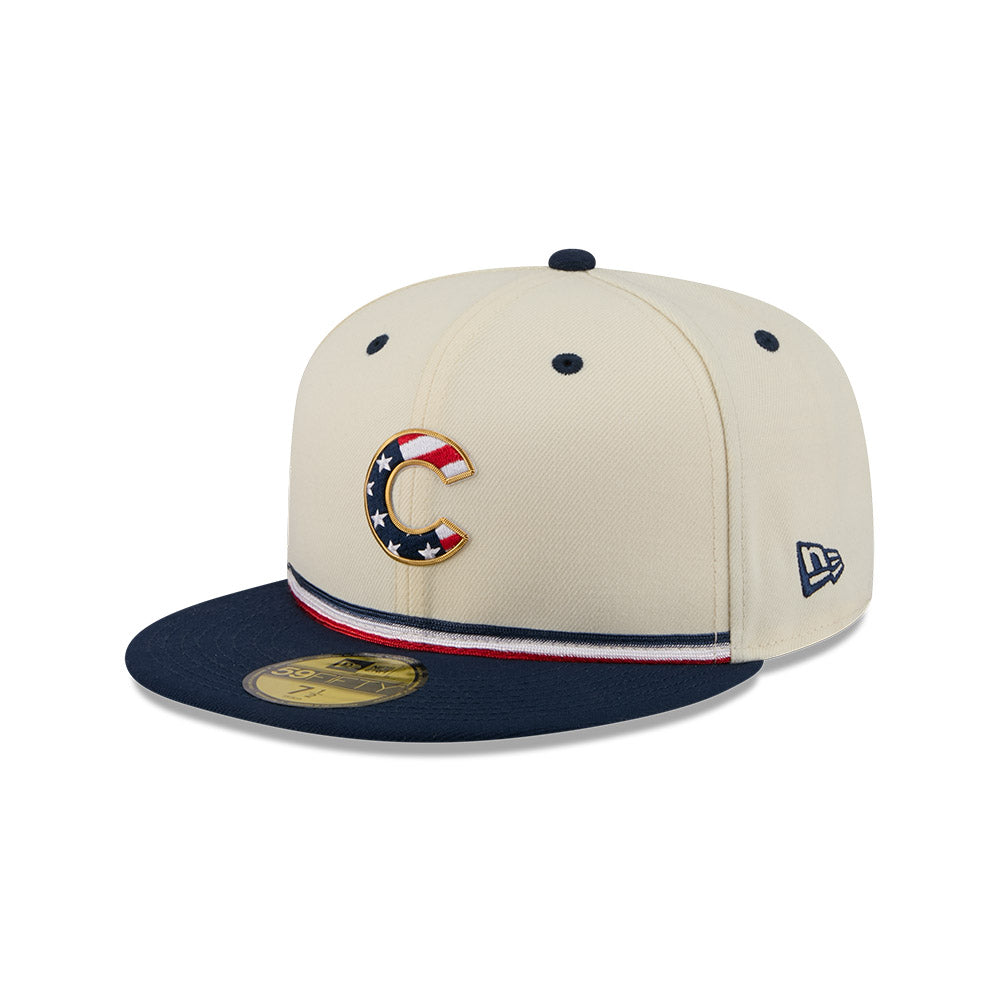 Chicago Cubs 2026 July 4 Independence Day USA 250th Anniversary New Era 59FIFTY Fitted Hat