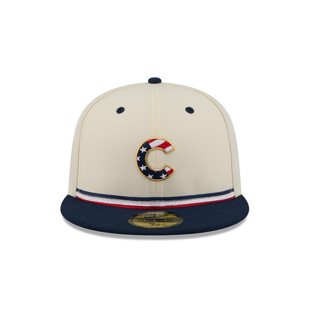 Chicago Cubs 2026 July 4 Independence Day USA 250th Anniversary New Era 59FIFTY Fitted Hat