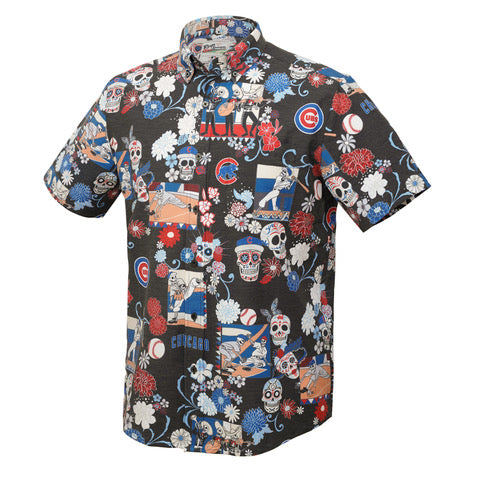 Chicago Cubs Day Of The Dead Reyn Spooner Button Down Shirt