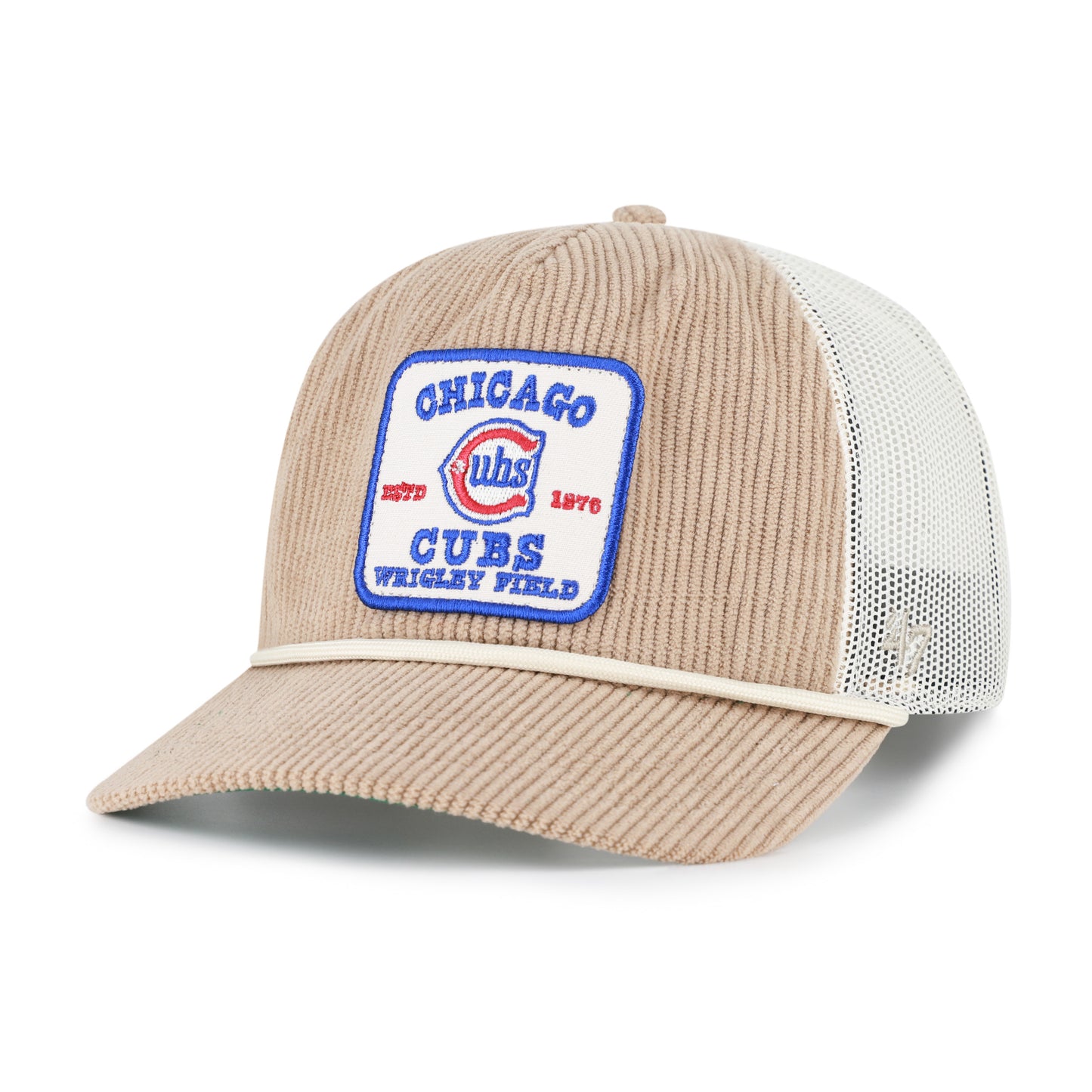 Chicago Cubs Khaki Cordlandia '47 Hitch Adjustable Hat