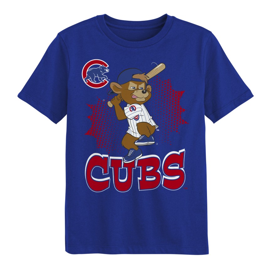 Chicago Cubs Kids 4-7 Clark Mascot Royal T-Shirt