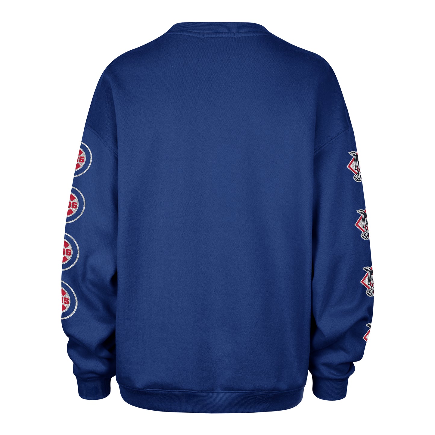 Chicago Cubs Ladies Royal Go Big Oversized '47 Crewneck Sweatshirt