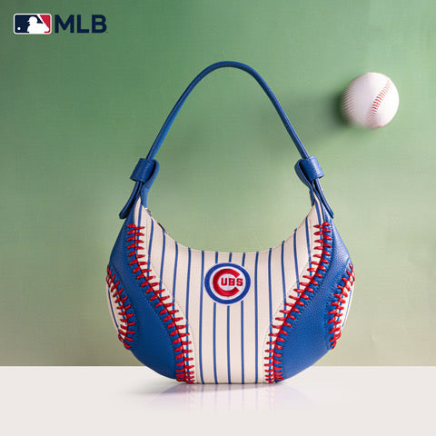 Chicago Cubs Montana West Baseball Stitch Royal/Pinstripe Shoulder Bag