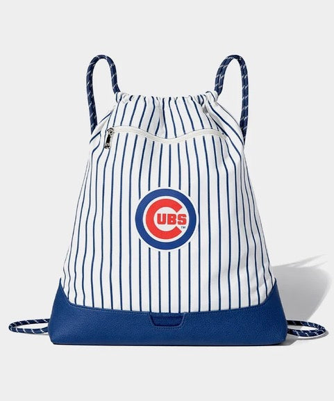 Chicago Cubs Montana West Pinstripe Drawstring Sling Backpack Bag