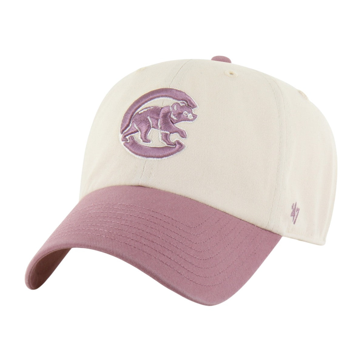 Chicago Cubs Natural Two Toned Pink '47 Clean Up Adjustable Hat