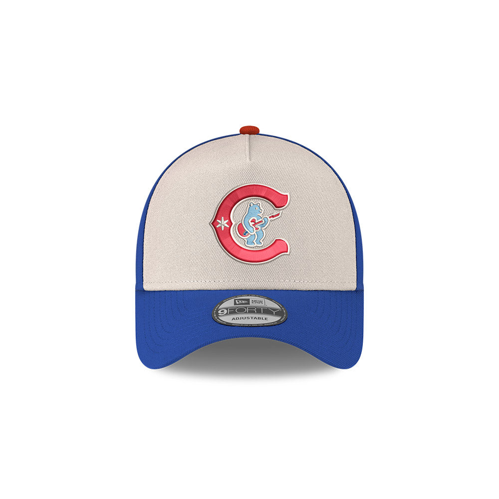Chicago Cubs New Era 9FORTY A-Frame Chrome/Royal Alternate 150TH Anniversary Adjustable Hat