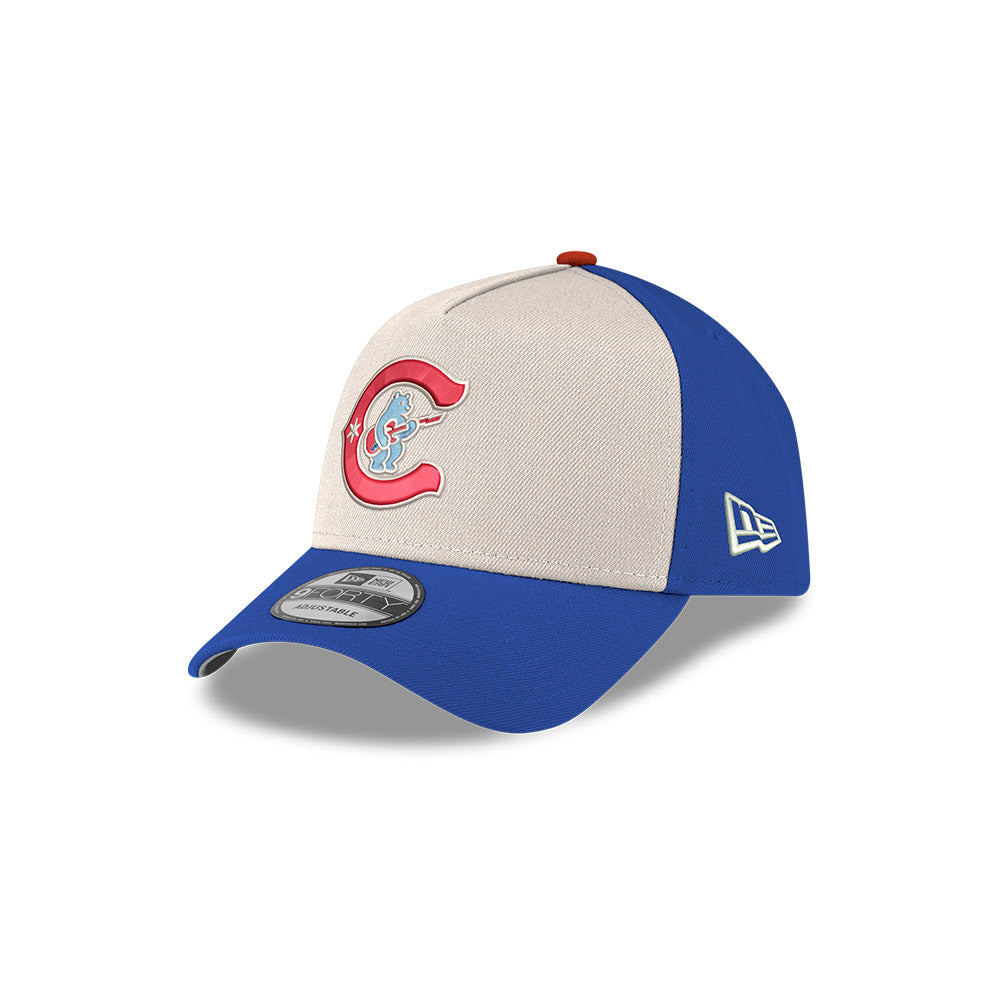 Chicago Cubs New Era 9FORTY A-Frame Chrome/Royal Alternate 150TH Anniversary Adjustable Hat