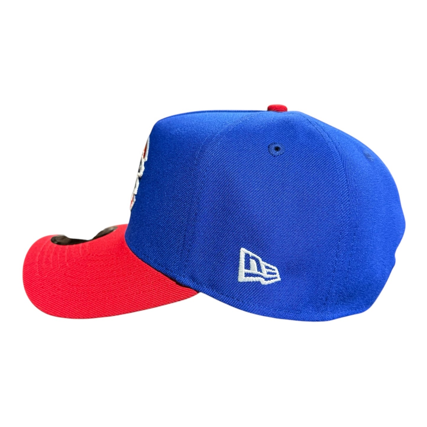 Chicago Cubs New Era 9FORTY A-Frame Royal/Red Crawl Bear 150th Anniversary Adjustable Hat