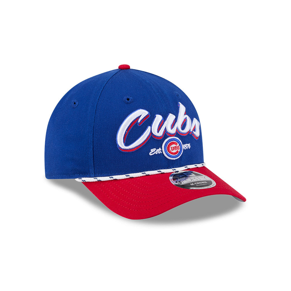 Chicago Cubs New Era 9FORTY M-Crown Team Loyal Royal/Red Rope Adjustable Hat