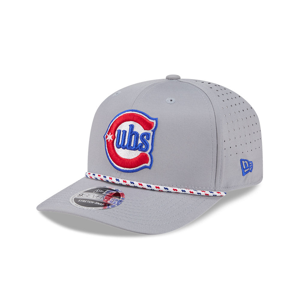 Chicago Cubs New Era 9SEVENTY Grey Sport Rope Alt 2 Snapback Hat