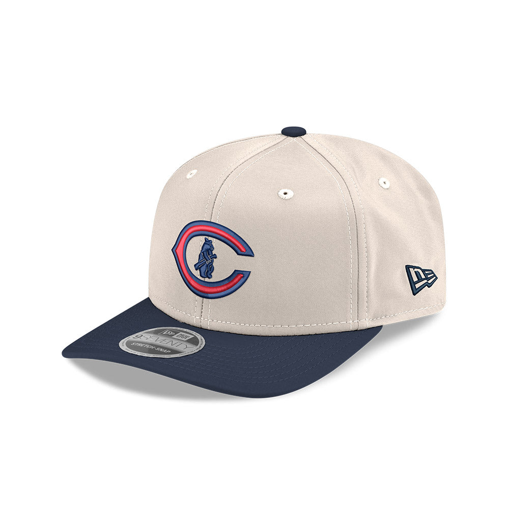 Chicago Cubs New Era 9SEVENTY Stone/Navy 1927 Stretch Snap 150th Anniversary Adjustable Hat