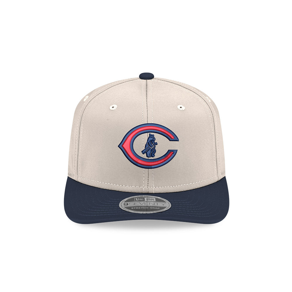 Chicago Cubs New Era 9SEVENTY Stone/Navy 1927 Stretch Snap 150th Anniversary Adjustable Hat