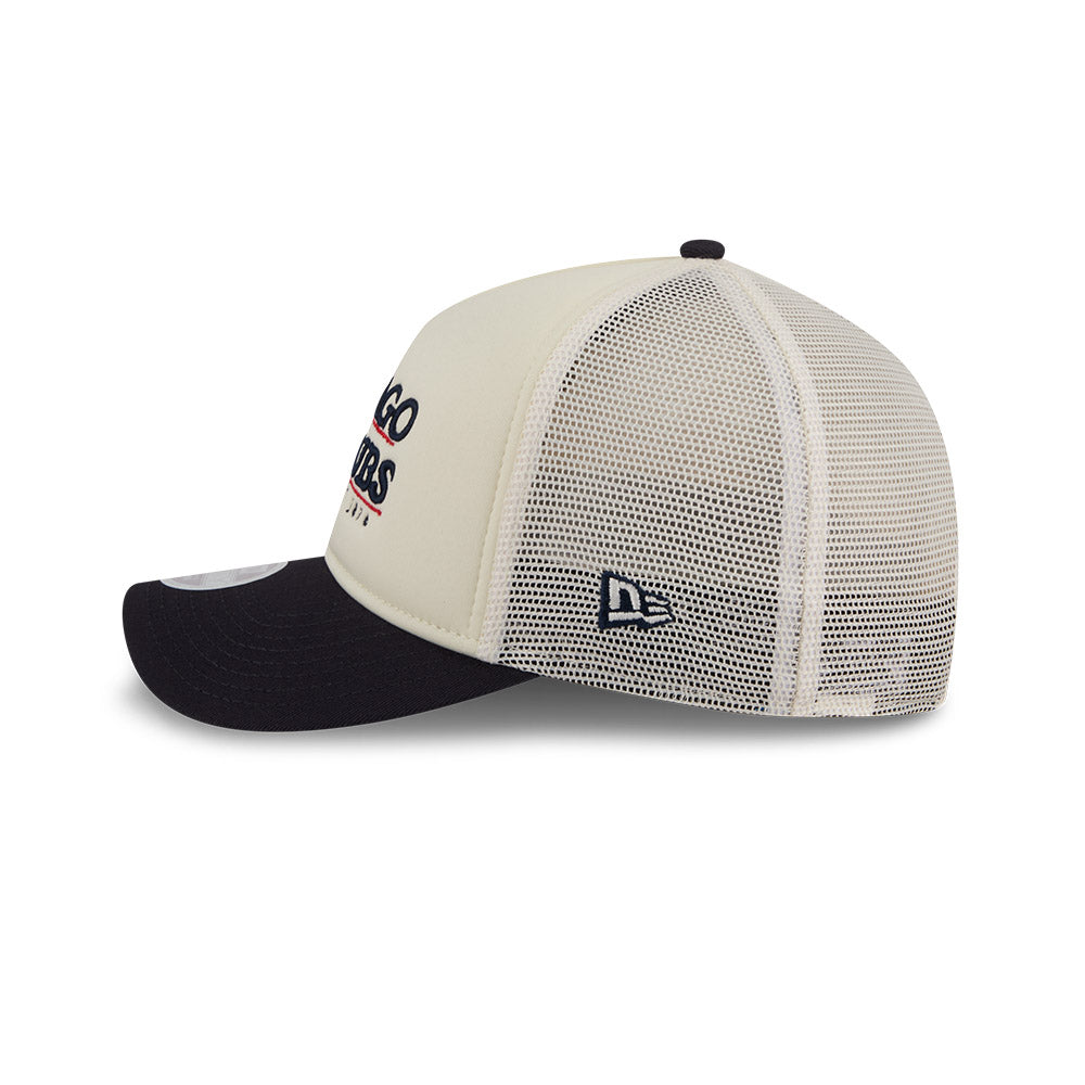 Chicago Cubs New Era Tan/Navy Retro Rock Bear 9FORTY A-Frame Adjustable Hat