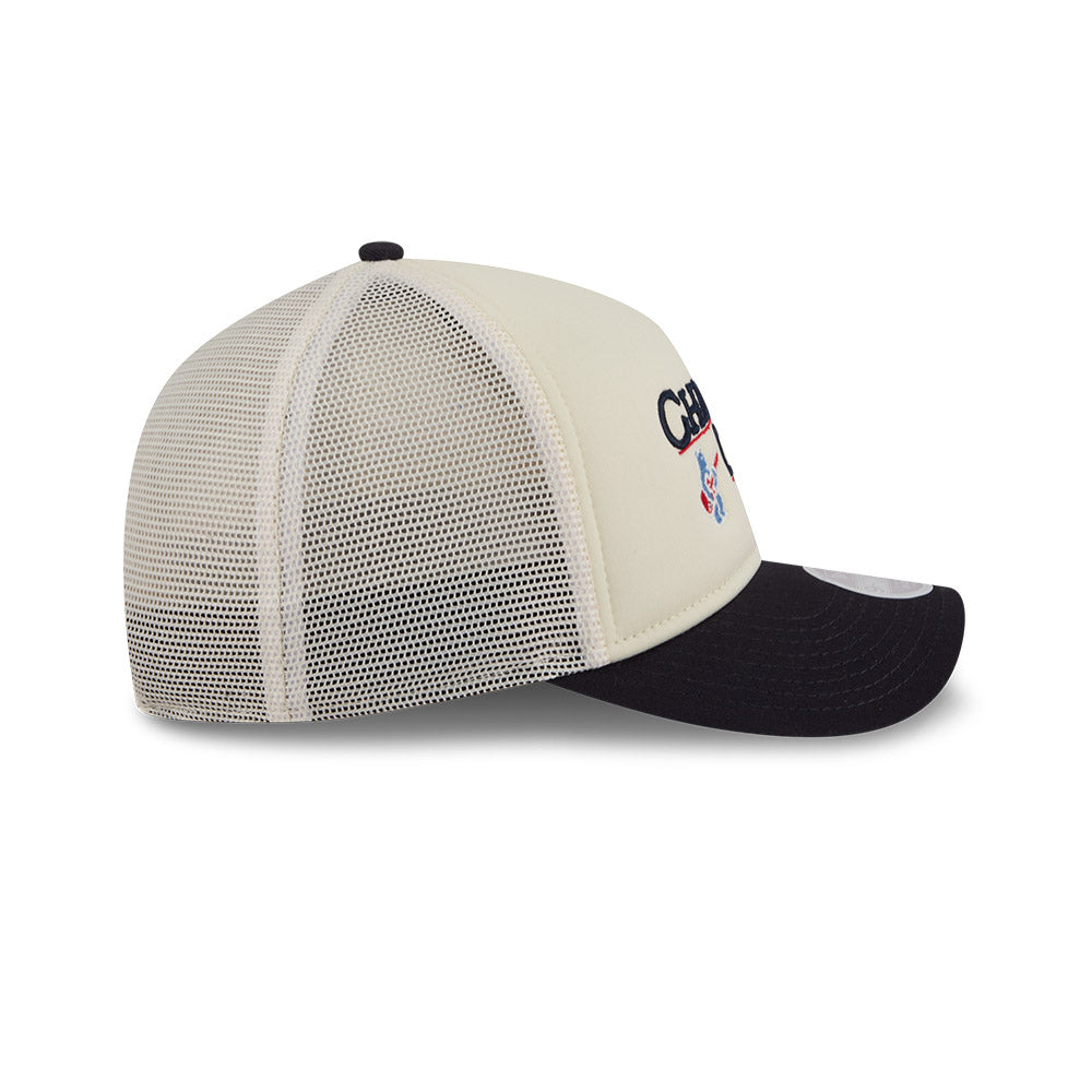Chicago Cubs New Era Tan/Navy Retro Rock Bear 9FORTY A-Frame Adjustable Hat