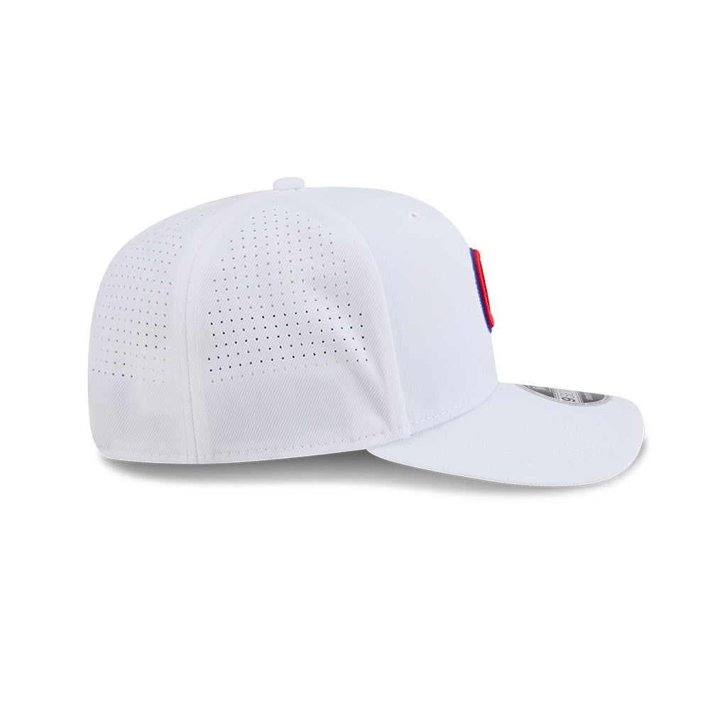 Chicago Cubs New Era White C 9SEVENTY EG Perforated Stretch-Snap Adjustable Hat