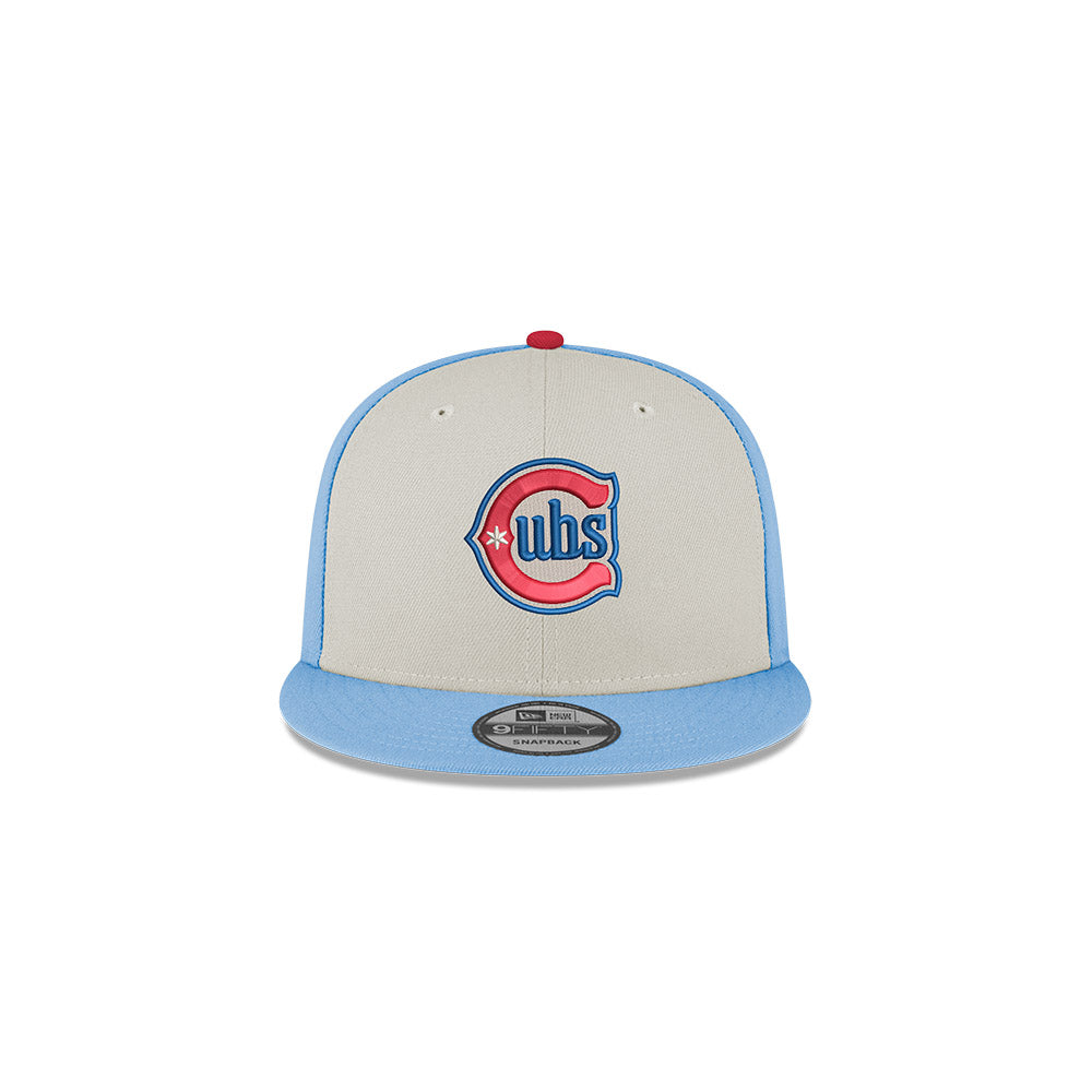 Chicago Cubs New Era Youth Alt Chrome Sky 9FIFTY Snapback Hat