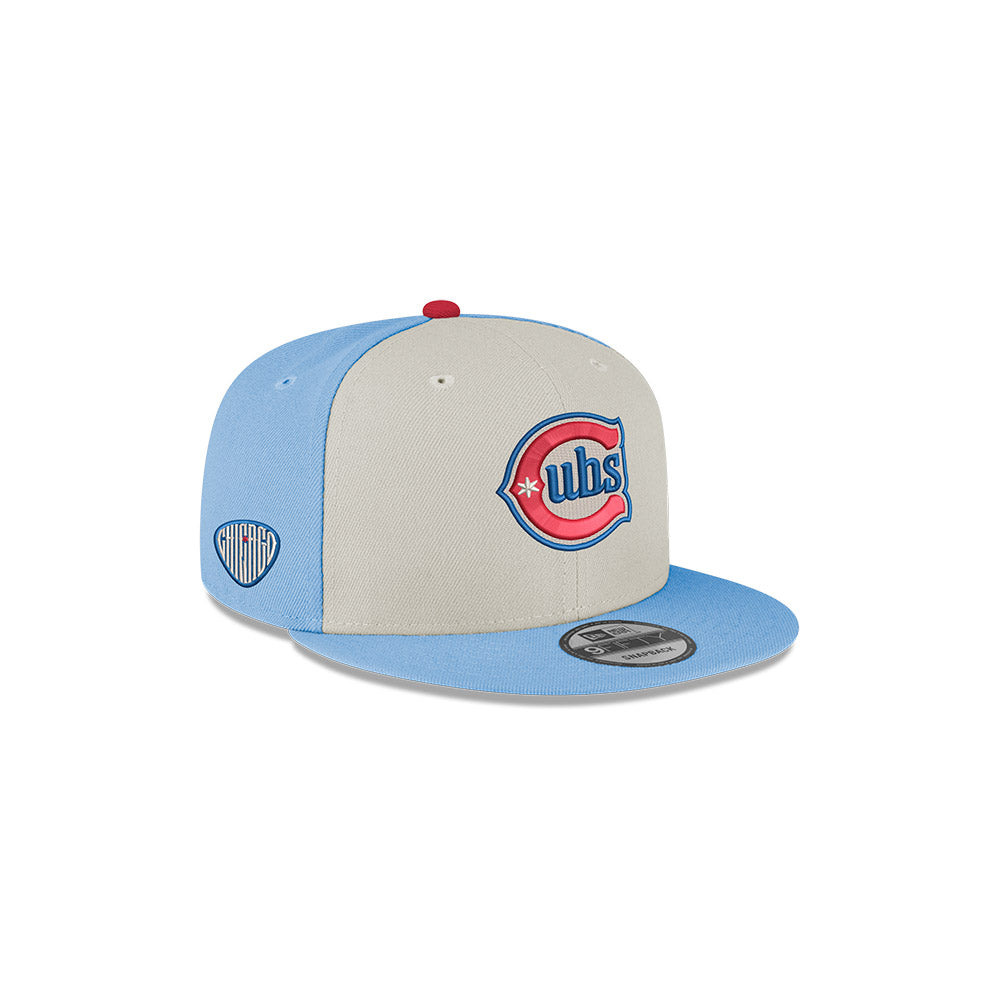 Chicago Cubs New Era Youth Alt Chrome Sky 9FIFTY Snapback Hat