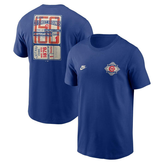 Chicago Cubs Nike Men's 150th Anniversary Royal Left Chest T-Shirt