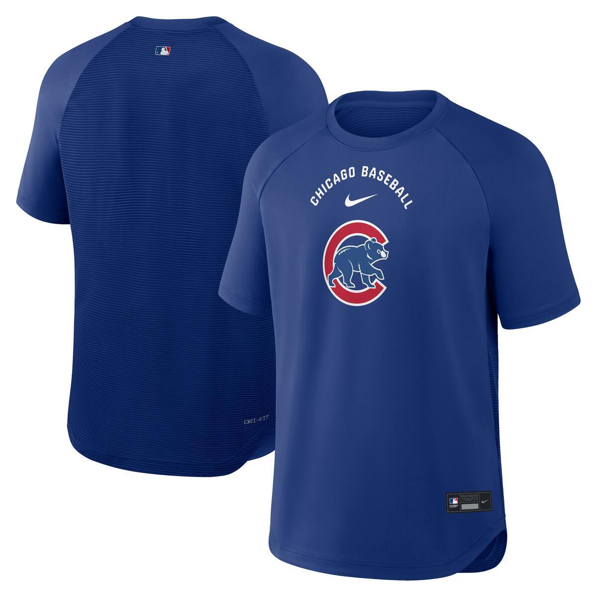 Chicago Cubs Nike Men’s Rush Blue Dri-Fit Batting Practice Pre Game T-Shirt