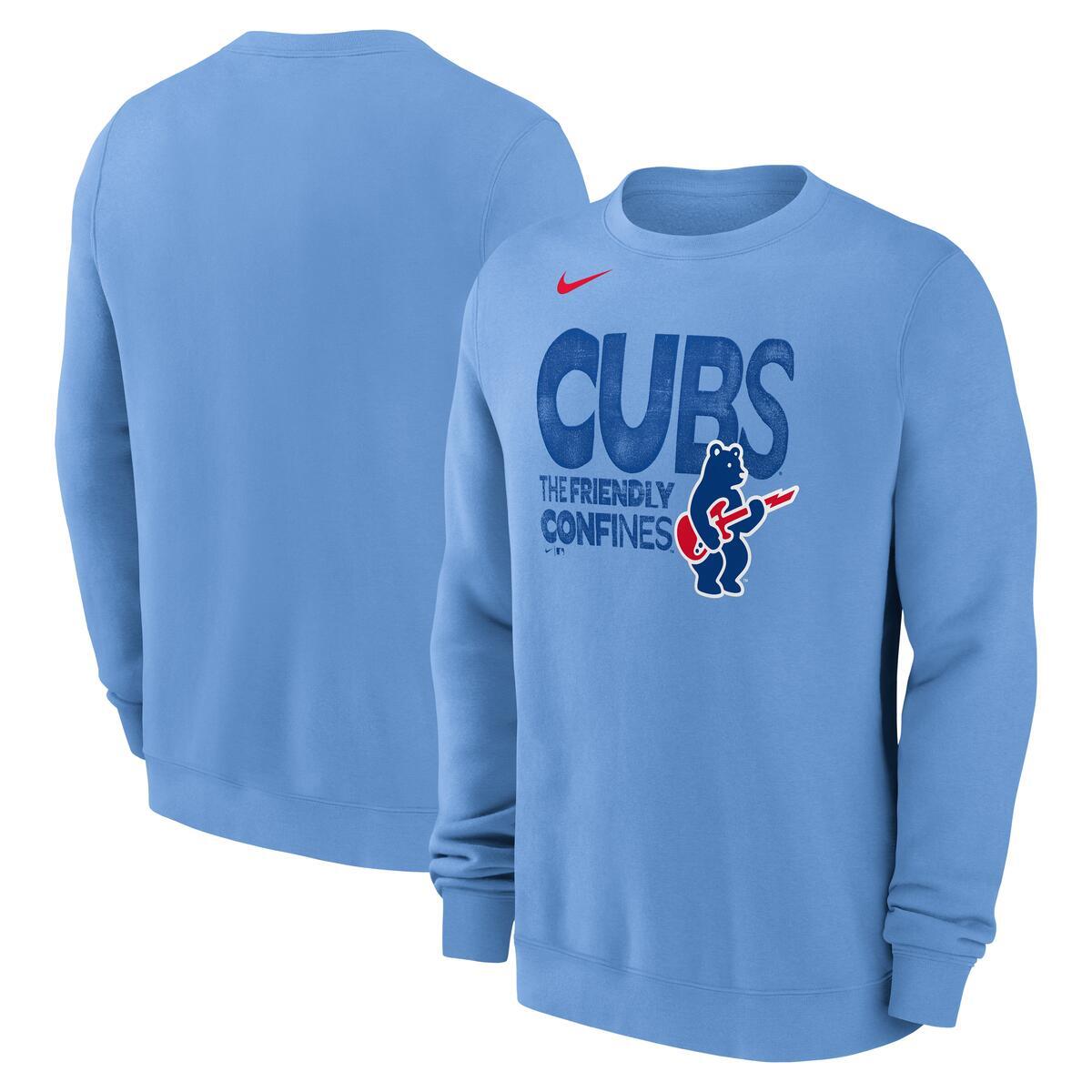 Chicago Cubs Nike Valor Blue Club Fleece Crewneck Sweatshirt