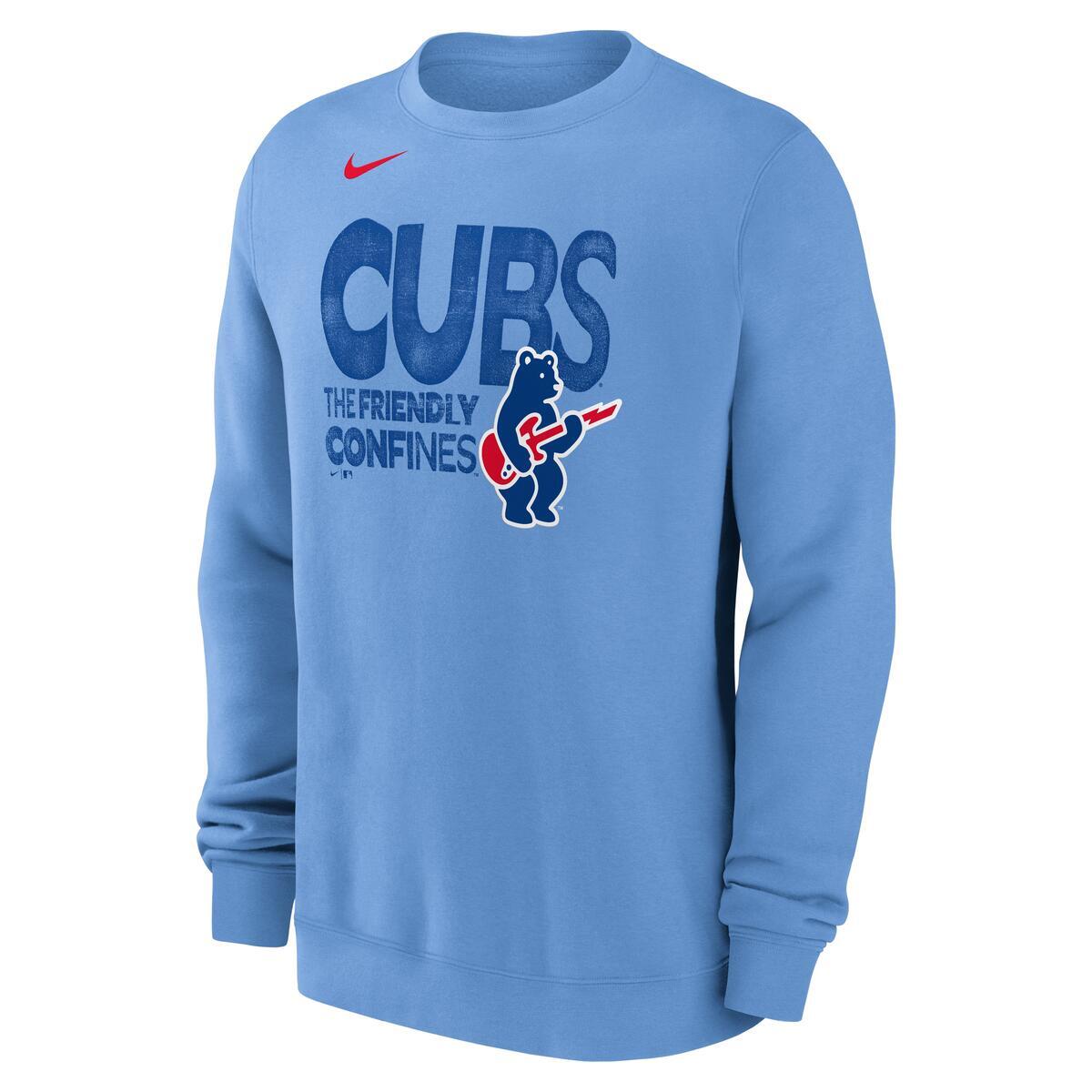 Chicago Cubs Nike Valor Blue Club Fleece Crewneck Sweatshirt