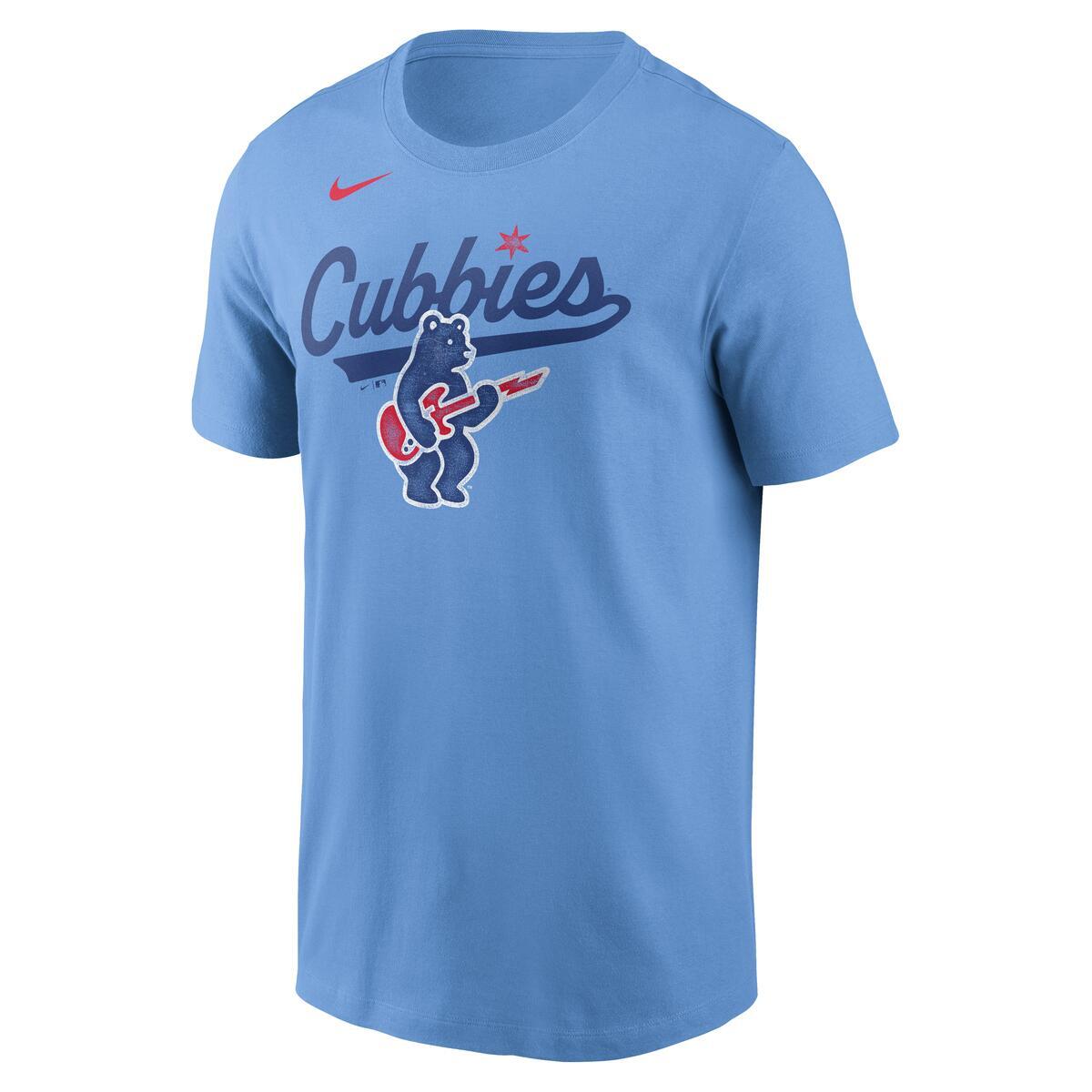 Chicago Cubs Nike Valor Blue “Cubbies” Rockbear T-Shirt