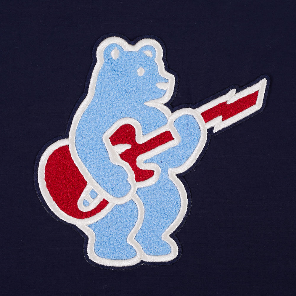 Chicago Cubs Pro Standard Navy Full Zip Woven Rock Bear Windbreaker