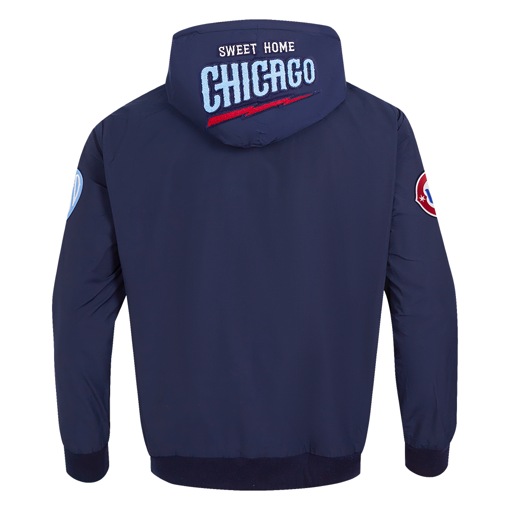 Chicago Cubs Pro Standard Navy Full Zip Woven Rock Bear Windbreaker