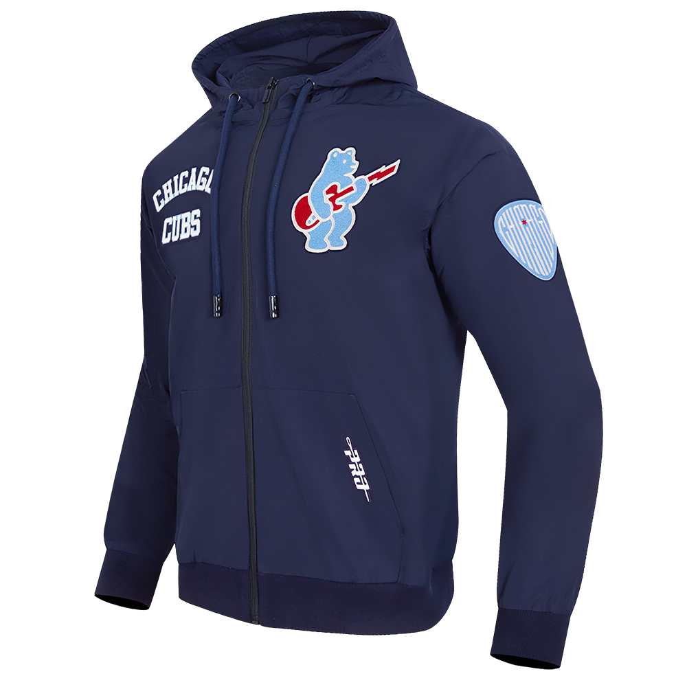 Chicago Cubs Pro Standard Navy Full Zip Woven Rock Bear Windbreaker