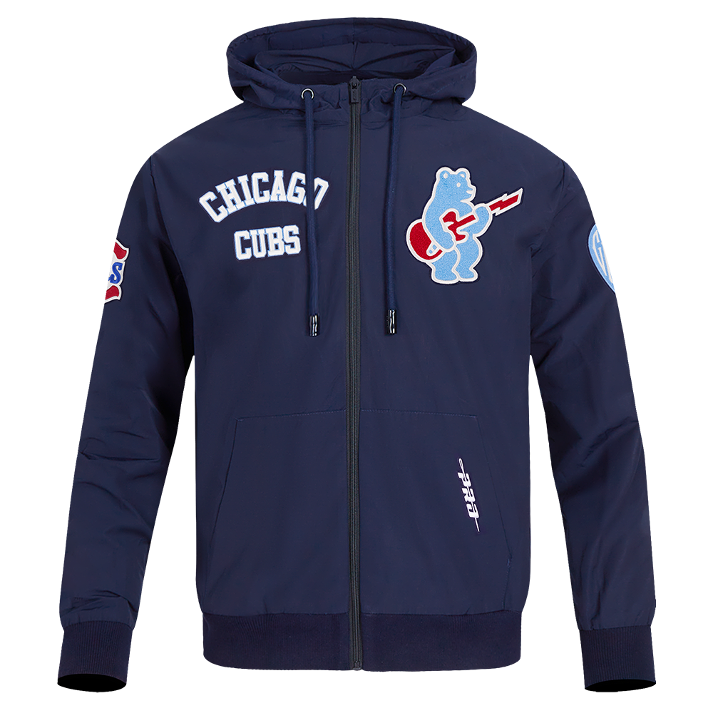 Chicago Cubs Pro Standard Navy Full Zip Woven Rock Bear Windbreaker