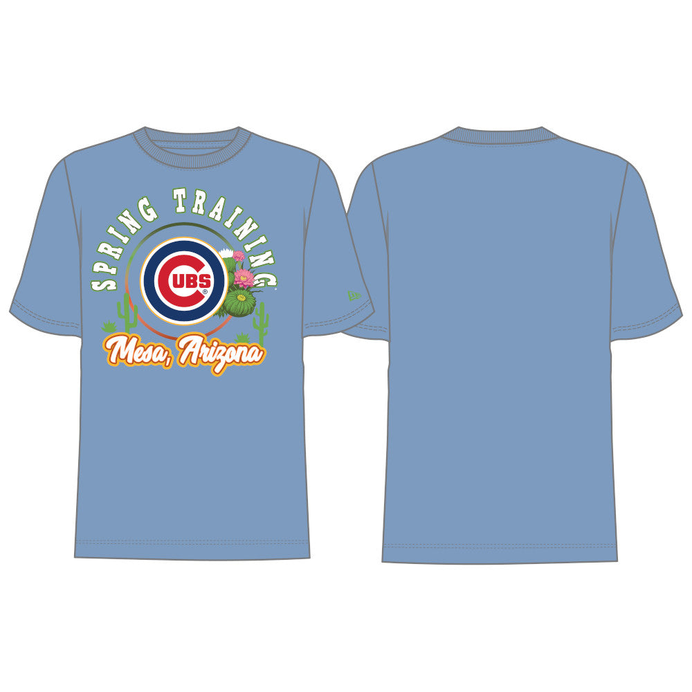 Chicago Cubs Spring Training 2026 New Era Columbia Blue Flowers T-Shirt