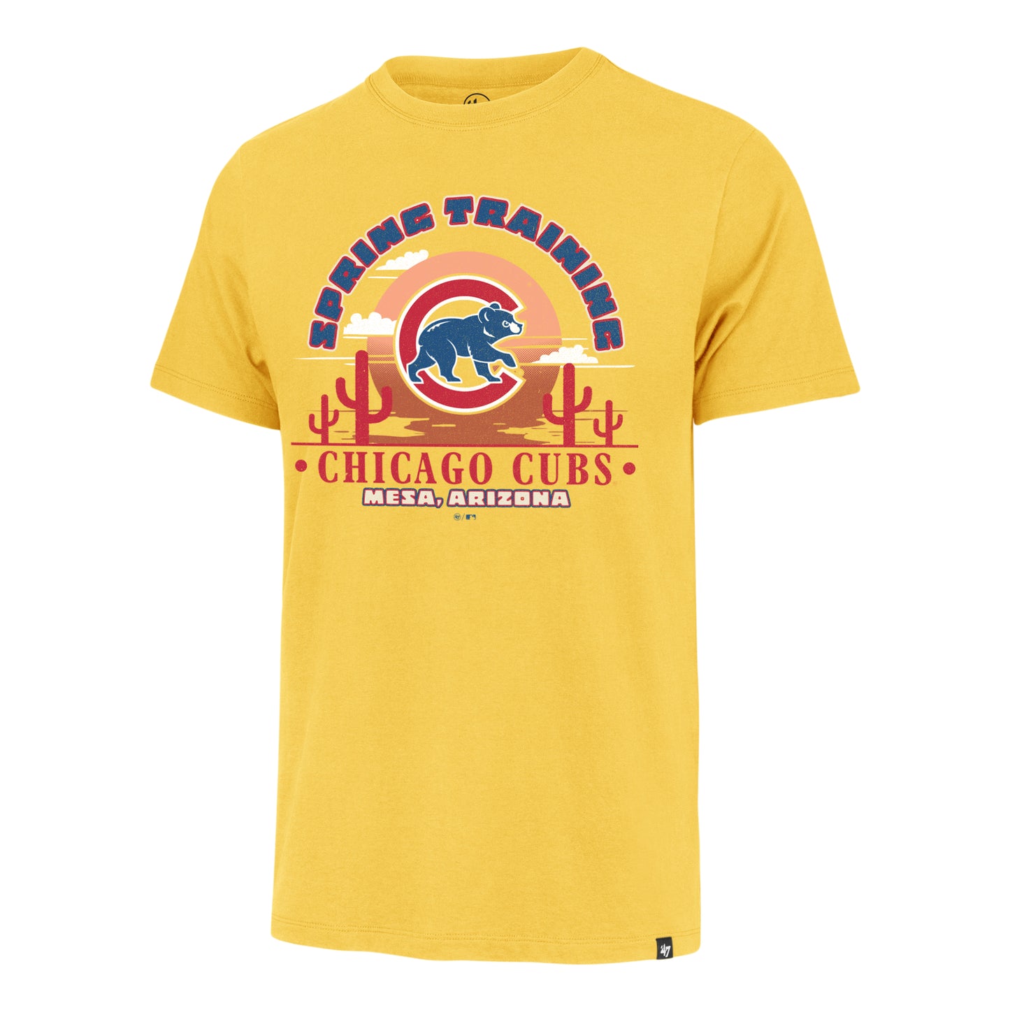 Chicago Cubs Spring Training 2026 Mesa, Arizona Yellow '47 Franklin T-Shirt