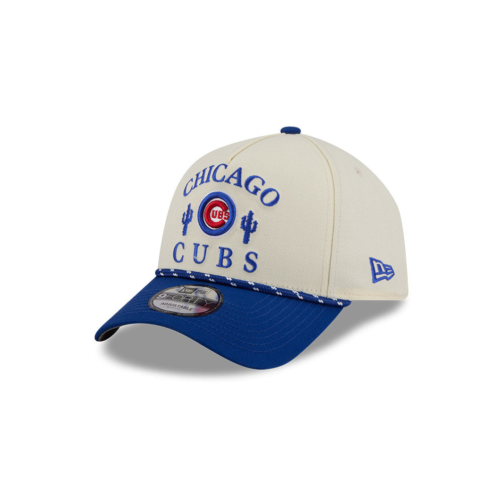 Chicago Cubs Spring Training New ERa 9FORTY A-Frame Beige/Royal Rope Adjustable Hat