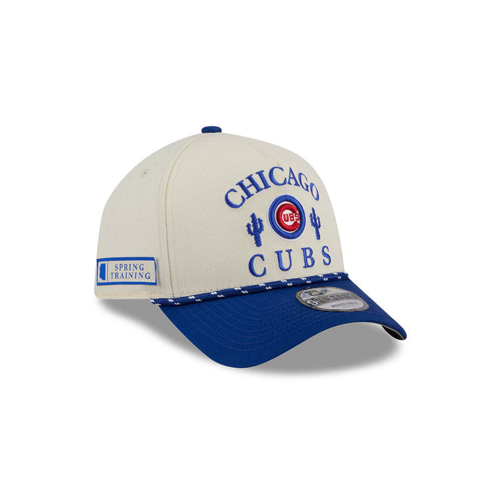 Chicago Cubs Spring Training New ERa 9FORTY A-Frame Beige/Royal Rope Adjustable Hat