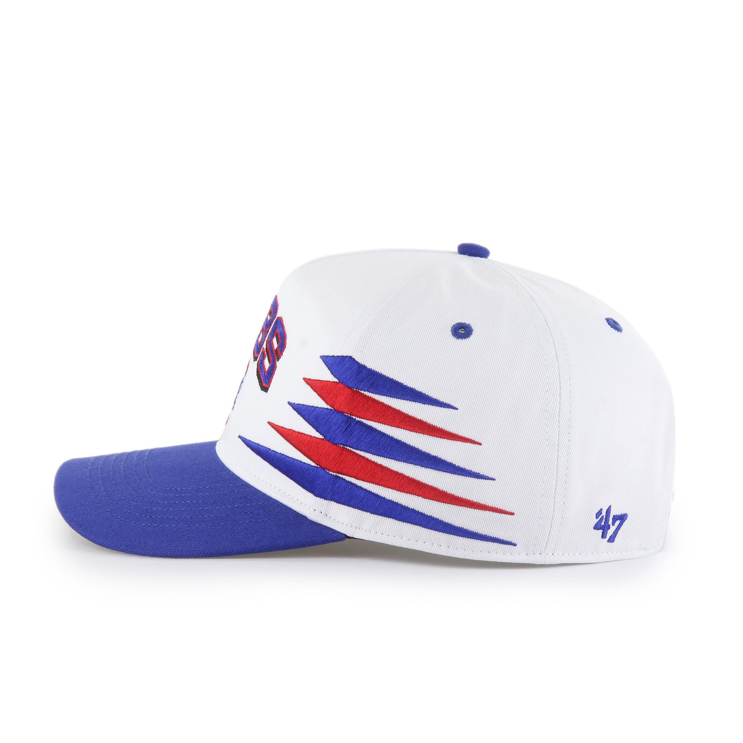 Chicago Cubs White/Royal Diamond Cut '47 Hitch Adjustable Hat