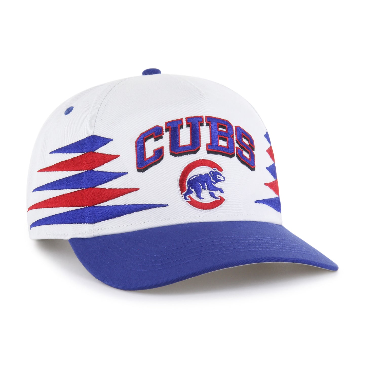 Chicago Cubs White/Royal Diamond Cut '47 Hitch Adjustable Hat