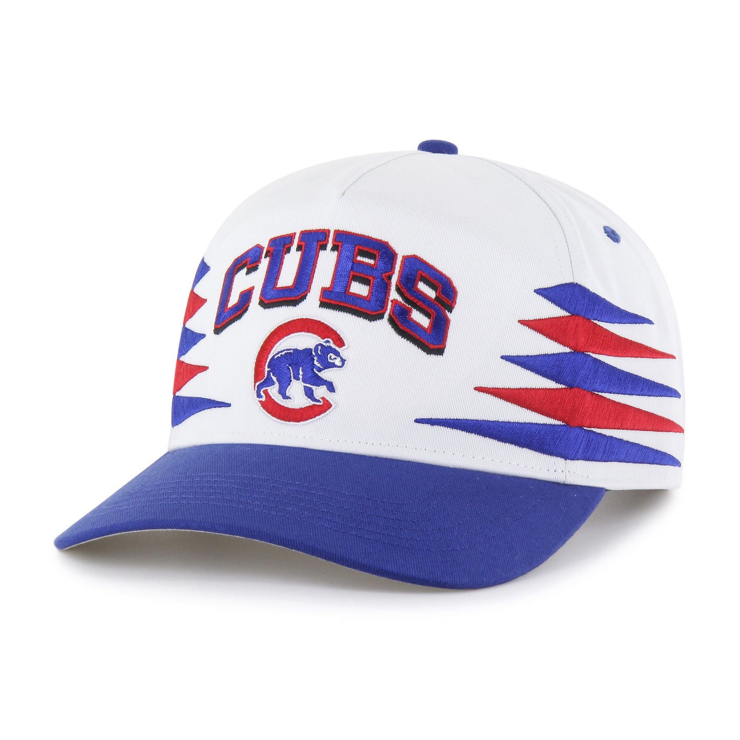 Chicago Cubs White/Royal Diamond Cut '47 Hitch Adjustable Hat