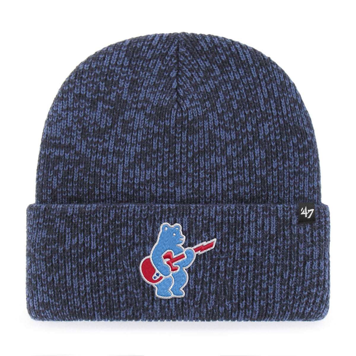 Chicago Cubs '47 Brain Freeze Rock Bear Navy Cuffed Knit Hat