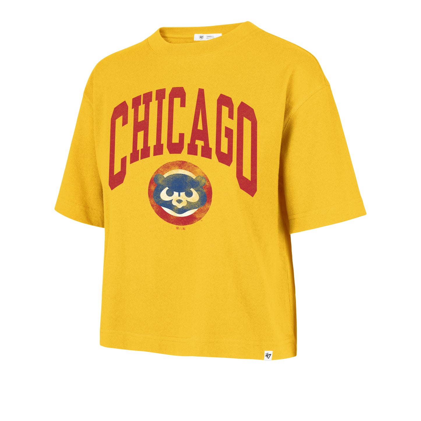 Chicago Cubs '47 Ladies Yellow City Crop Tee