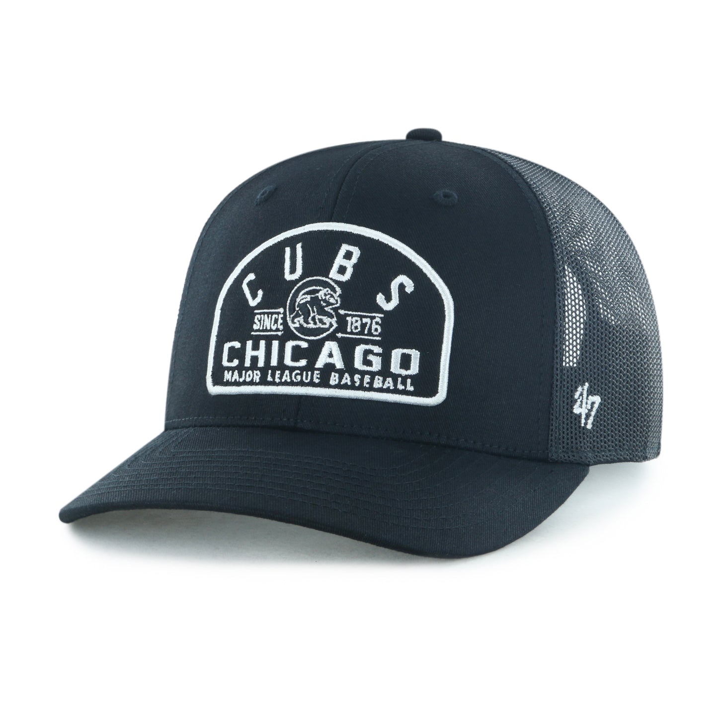 Chicago Cubs '47 Leland Trucker Black Adjustable Hat